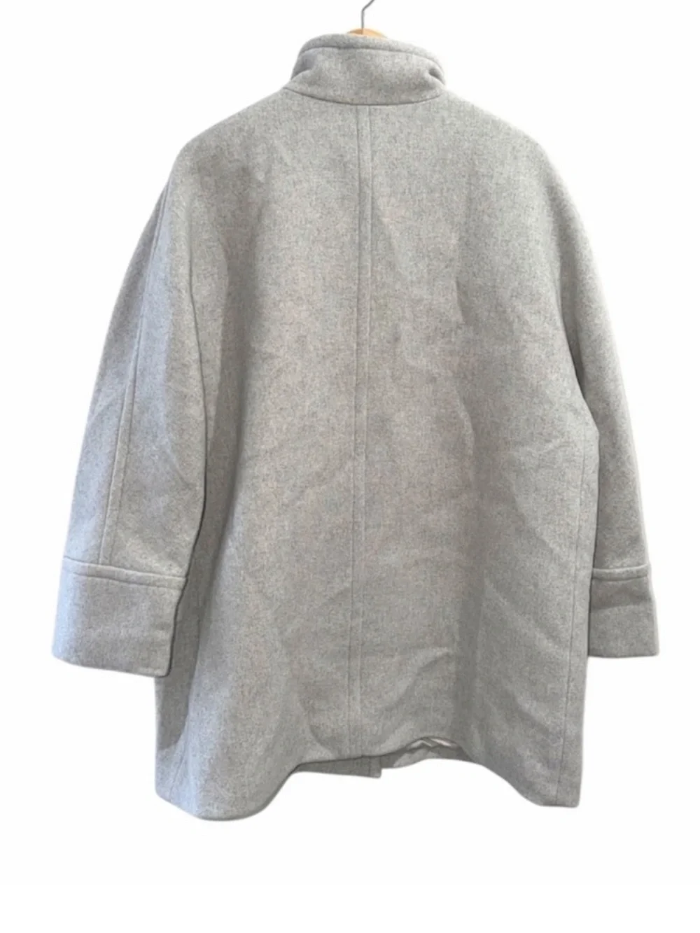 J.Crew NWT Women’s Heather Gray City Wool Blend Pea Coat Size 22 - Picture 2 of 6